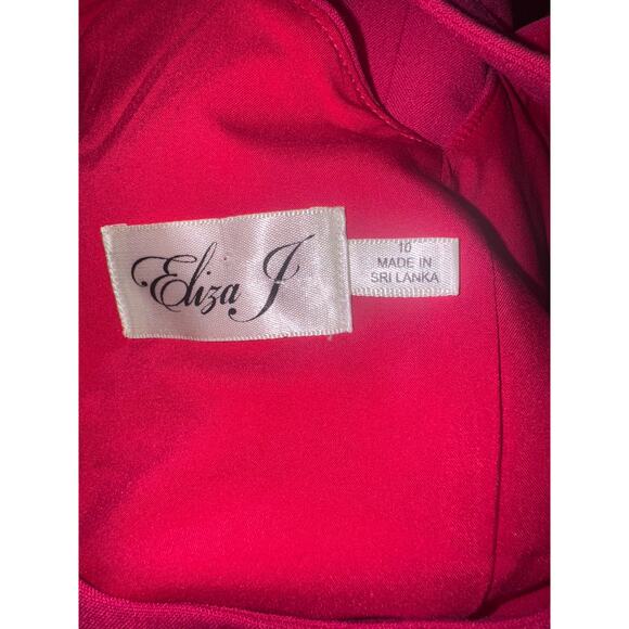 Eliza J Pink Sheath Dress Womens 10 Cut Out Hot Pink Barbie Wedding Guest Short - Picture 5 of 7